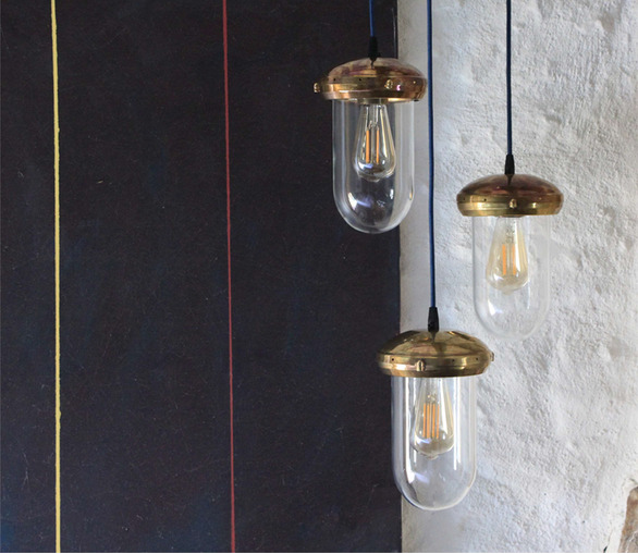 Aurore - Brass and Glass Pendant Light