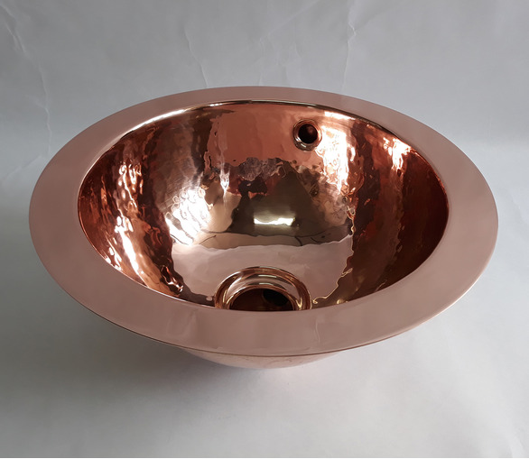 Round Copper Sink 24cm internal 29cm external