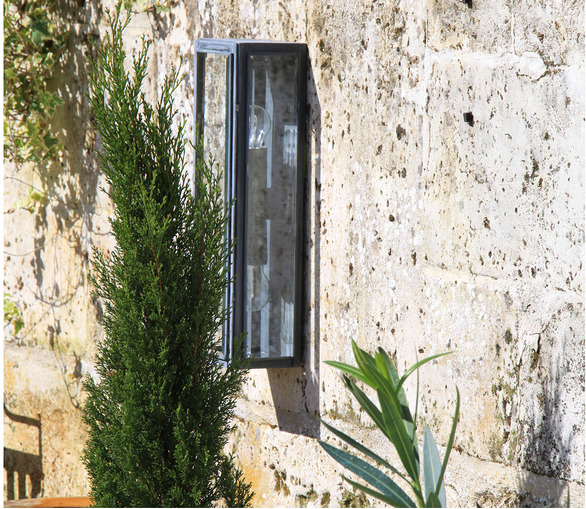 Sarlat Zinc Wall Lantern, Tall